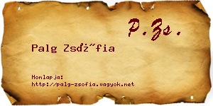 Palg Zsófia névjegykártya
